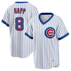 Chicago Cubs #8 Ian Happ Player White T-shirt Cooperstown Collection Limited Stitched Baseball Jersey