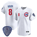 Chicago Cubs #8 Ian Happ Player White Vapor Premier Limited Home Stitched Baseball Jersey