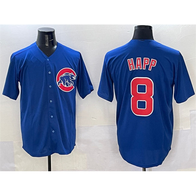 Chicago Cubs #8 Ian Happ Royal Cool Base Stitched Baseball Jersey