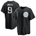 Chicago Cubs #9 Miguel Amaya Player Black Game Stitched Baseball Jersey