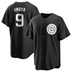 Chicago Cubs #9 Miguel Amaya Player Black Game Stitched Baseball Jersey
