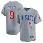 Chicago Cubs #9 Miguel Amaya Player Gray Road Limited Home Stitched Baseball Jersey