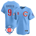 Chicago Cubs #9 Miguel Amaya Player Light Blue 150th Anniversary Limited Home Stitched Baseball Jersey