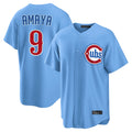 Chicago Cubs #9 Miguel Amaya Player Light Blue Home Game Stitched Baseball Jersey