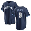 Chicago Cubs #9 Miguel Amaya Player Navy City Connect Home Game Stitched Baseball Jersey