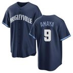 Chicago Cubs #9 Miguel Amaya Player Navy City Connect Home Game Stitched Baseball Jersey