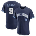 Chicago Cubs #9 Miguel Amaya Player Navy City Connect Limited Elite Home Stitched Baseball Jersey
