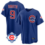 Chicago Cubs #9 Miguel Amaya Player Royal 150th Anniversary Home Game Stitched Baseball Jersey