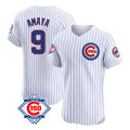 Chicago Cubs #9 Miguel Amaya Player White 150th Anniversary Limited Elite Home Game Stitched Baseball Jersey