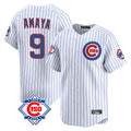 Chicago Cubs #9 Miguel Amaya Player White 150th Anniversary Limited Home Game Stitched Baseball Jersey