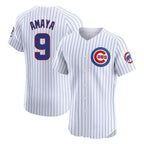 Chicago Cubs #9 Miguel Amaya Player White Limited Elite Home Game Stitched Baseball Jersey
