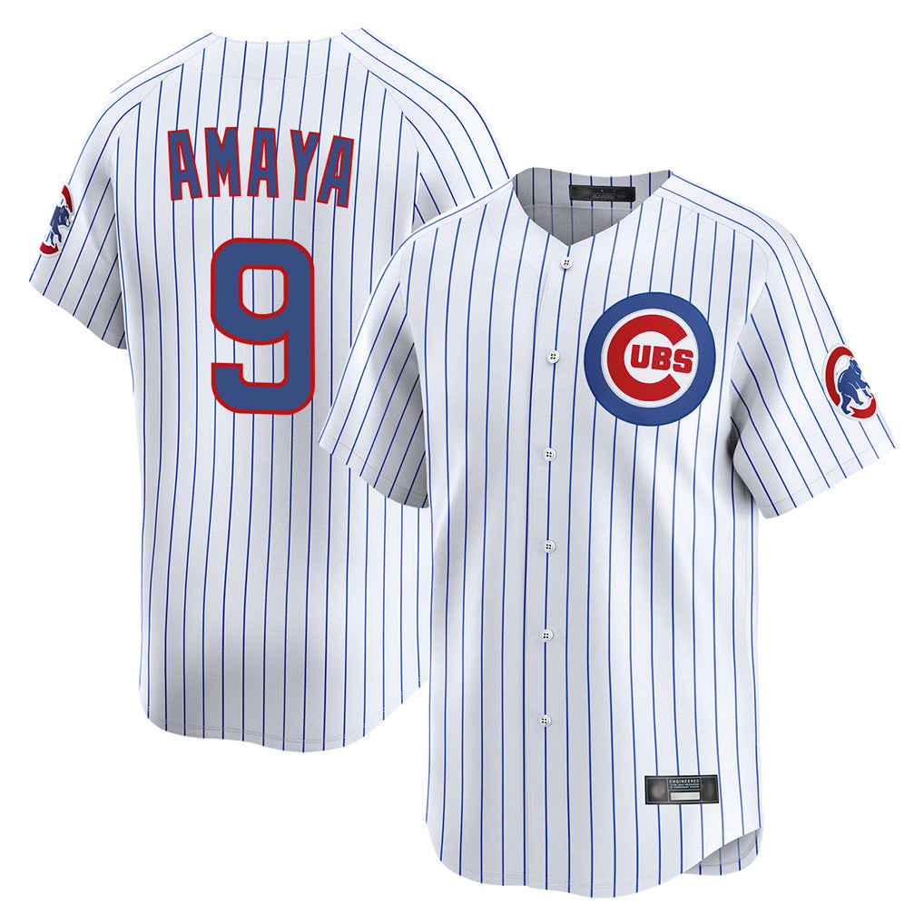Chicago Cubs #9 Miguel Amaya Player White Limited Home Game Stitched Baseball Jersey