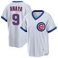 Chicago Cubs #9 Miguel Amaya Player White Cooperstown Collection Limited Stitched Baseball Jersey