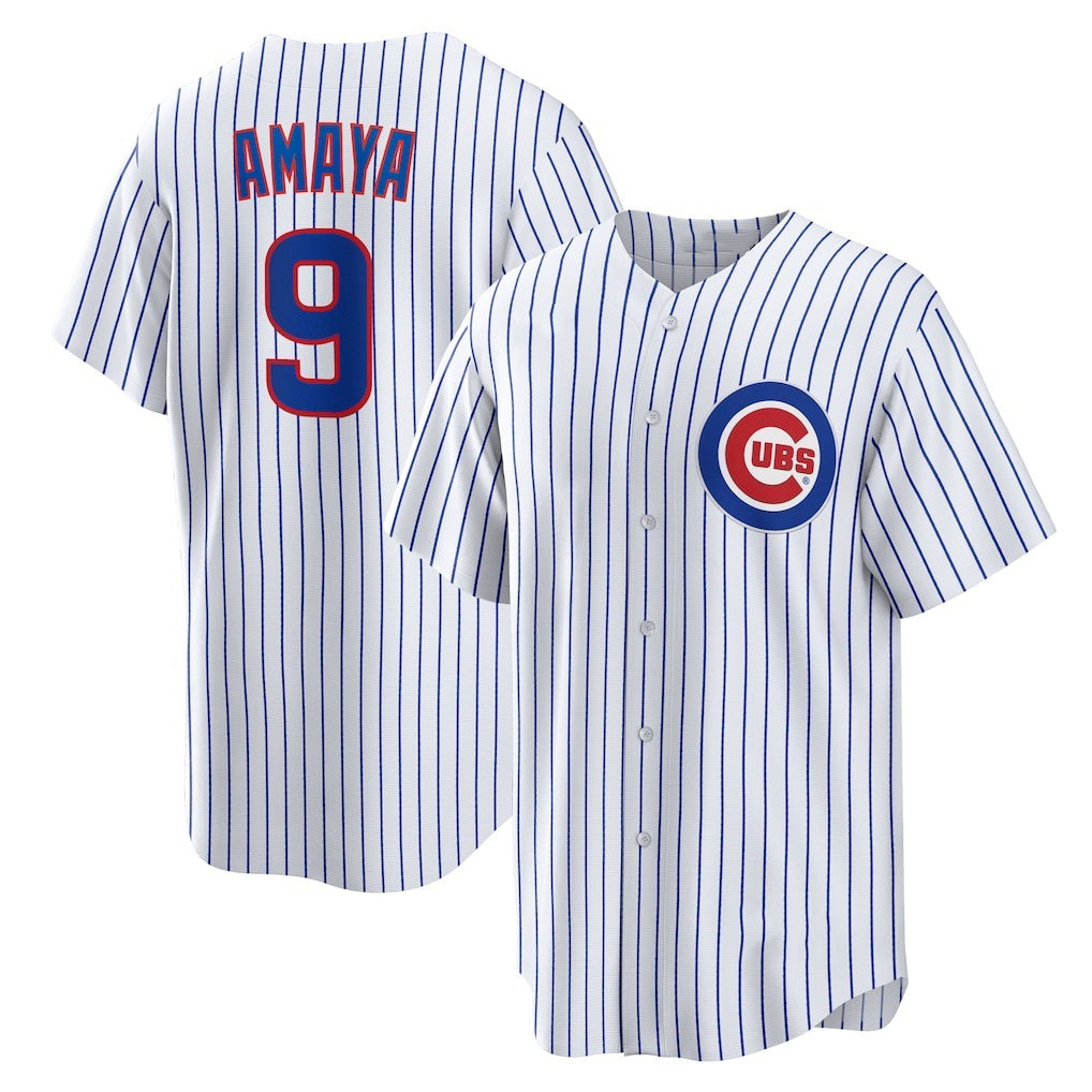 Chicago Cubs #9 Miguel Amaya White Home Replica Baseball Jersey