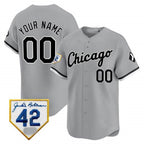 Chicago White Sox 2024 Jackie Robinson Patch Vapor Premier Limited Custom Jersey ¨C Gray Baseball Jersey