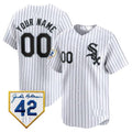 Chicago White Sox 2024 Jackie Robinson Patch Vapor Premier Limited Custom Jersey ¨C White Baseball Jersey