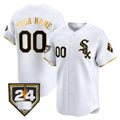 Chicago White Sox 2024 Spring Training Patch Vapor Premier Limited Custom Jersey ¨C White Gold Baseball Jersey
