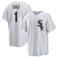Chicago White Sox White #1 Dad Home Replica Baseball Jersey