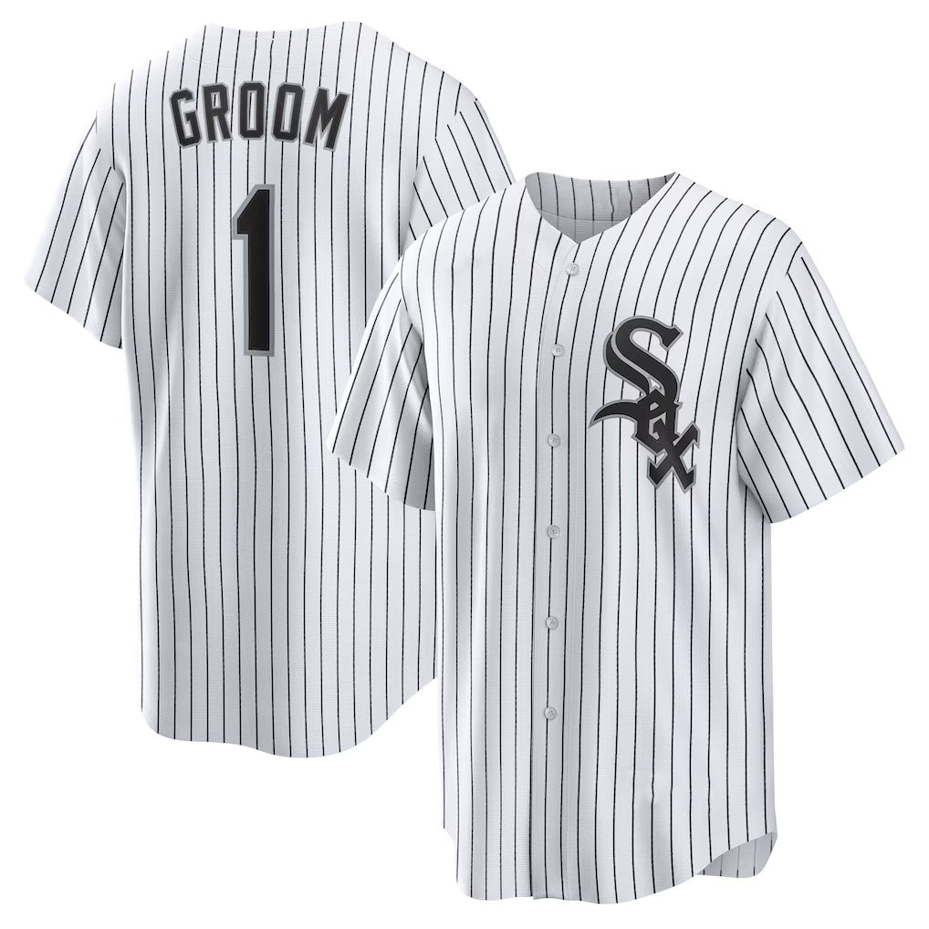 Chicago White Sox White #1 Groom Home Replica Baseball Jersey