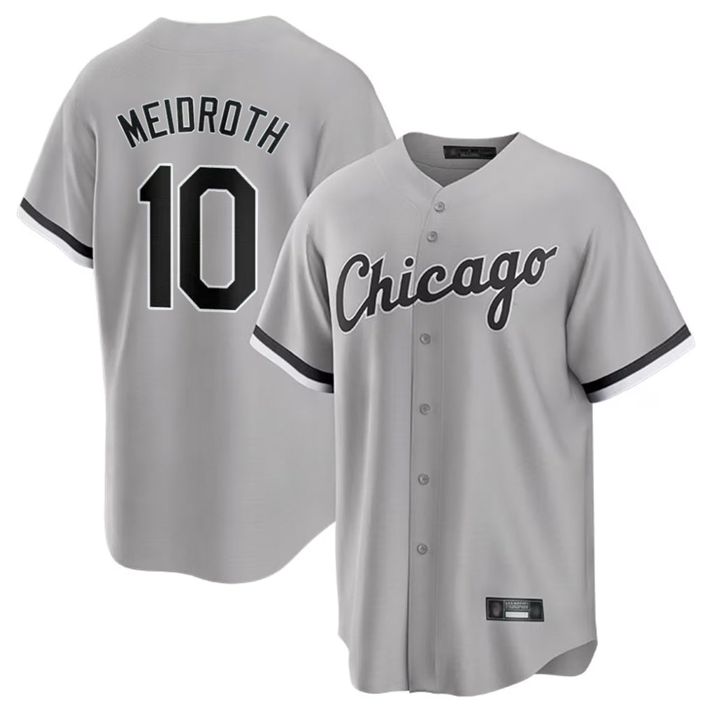 Chicago White Sox #10 Chase Meidroth Player Gray Home Game Stitched Baseball Jersey