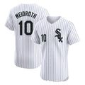 Chicago White Sox #10 Chase Meidroth Player White Stripe Limited Elite Home Stitched Baseball Jersey
