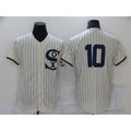 Chicago White Sox #10 Yoan Moncada 2021 Cream Navy Field of Dreams Flex Base Stitched Baseball Jersey