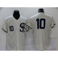 Chicago White Sox #10 Yoan Moncada 2021 Cream Navy Field of Dreams Number Flex Base Stitched Baseball Jersey