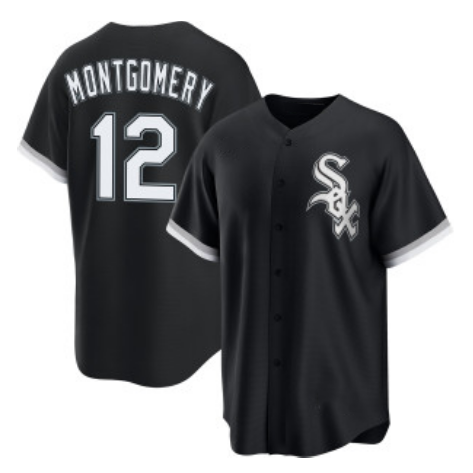 Chicago White Sox #12 Colson Montgomery Black Cool Base Stitched Baseball Jersey