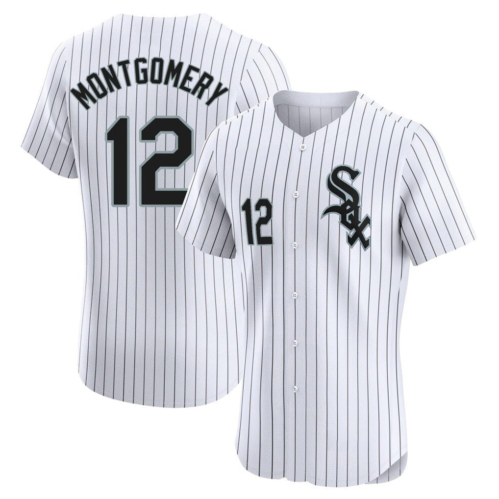 Chicago White Sox #12 Colson Montgomery Player White Stripe Limited Elite Home Stitched Baseball Jersey