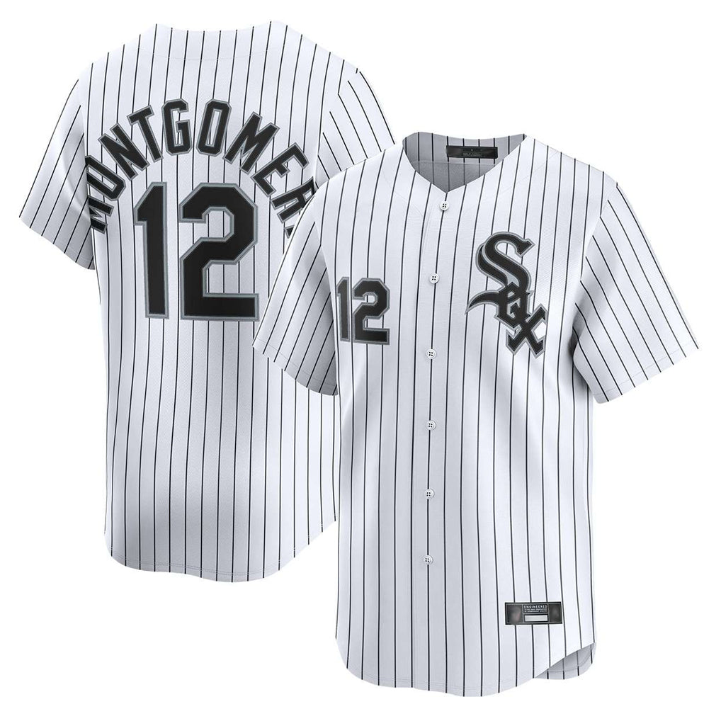 Chicago White Sox #12 Colson Montgomery Player White Stripe Limited Home Stitched Baseball Jersey