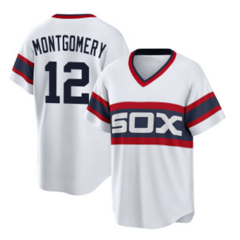 Chicago White Sox #12 Colson Montgomery White Cool Base Stitched Baseball Jersey