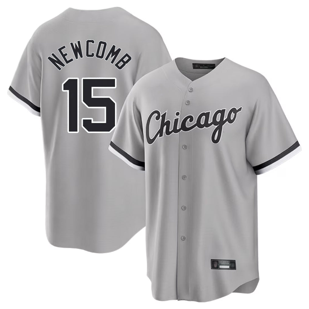 Chicago White Sox #15 Sean Newcomb Player Gray Home Game Stitched Baseball Jersey