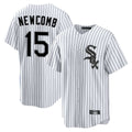 Chicago White Sox #15 Sean Newcomb Player White Stripe Home Game Stitched Baseball Jersey