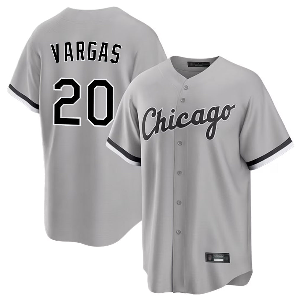 Chicago White Sox #20 Miguel Vargas Player Gray Home Game Stitched Baseball Jersey
