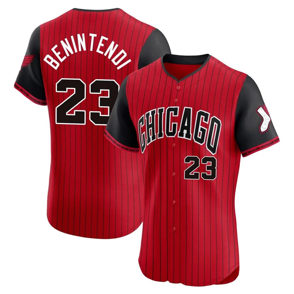 Chicago White Sox #23 Andrew Benintendi Player Red City Connect Limited Elite Home Stitched Baseball Jersey