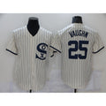 Chicago White Sox #25 Andrew Vaughn 2021 Cream Navy Field of Dreams Name Flex Base Stitched Baseball Jersey