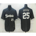 Chicago White Sox #25 Andrew Vaughn Black With Small Number 2021 City Connect Stitched Cool Baseball Jersey