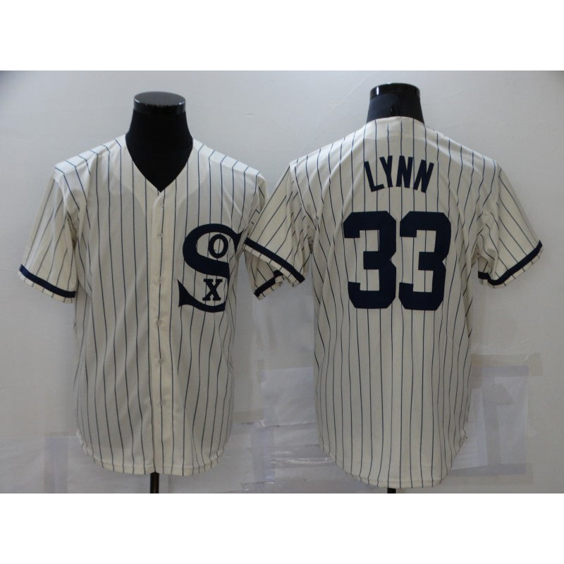 Chicago White Sox #33 Lance Lynn 2021 Cream Field of Dreams Name Cool Base Stitched Baseball Jersey