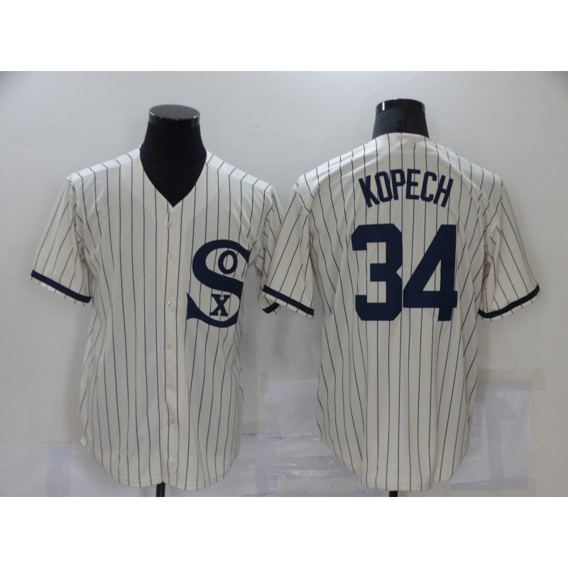Chicago White Sox #34 Michael Kopech 2021 Cream Field of Dreams Name Cool Base Stitched Baseball Jersey