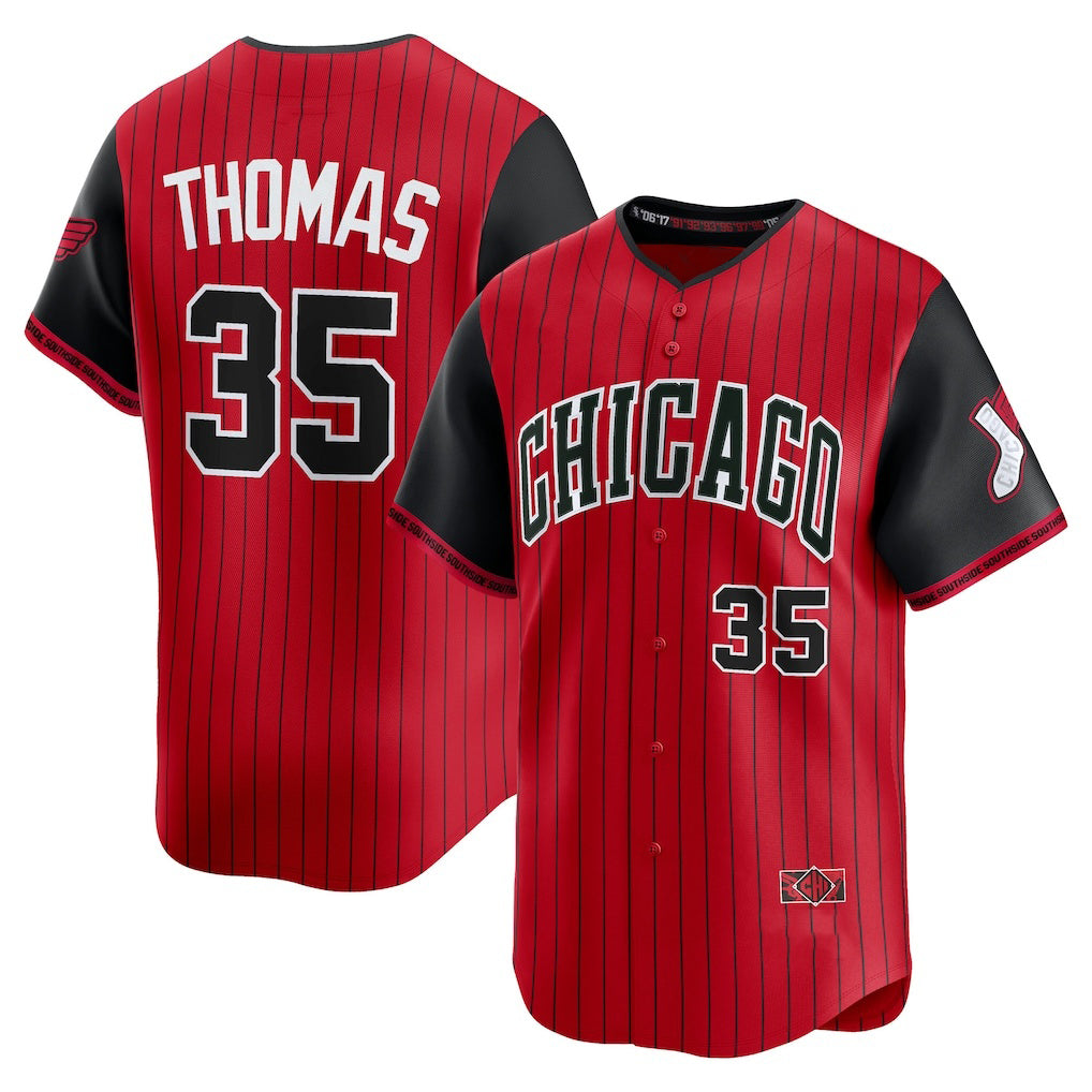 Chicago White Sox #35 Frank Thomas Red-Black 2025 City Connect Limited Retired Player Baseball Jersey