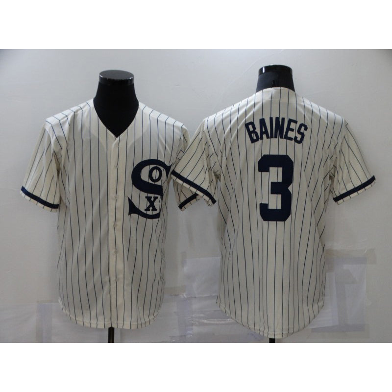 Chicago White Sox #3 Harold Baines 2021 Cream Field of Dreams Name Cool Base Stitched Baseball Jersey