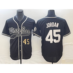Chicago White Sox #45 Michael Jordan Number Black Cool Base Stitched Baseball Jersey