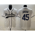 Chicago White Sox #45 Michael Jordan White Cool Base Stitched Baseball Jersey