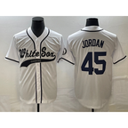 Chicago White Sox #45 Michael Jordan White Cool Base Stitched Baseball Jersey