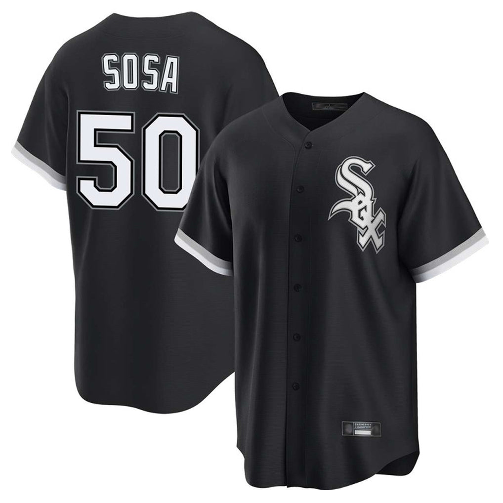 Chicago White Sox #50 Lenyn Sosa Player Black Home Game Stitched Baseball Jersey