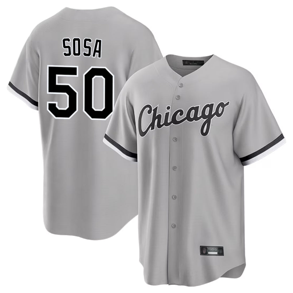 Chicago White Sox #50 Lenyn Sosa Player Gray Home Game Stitched Baseball Jersey