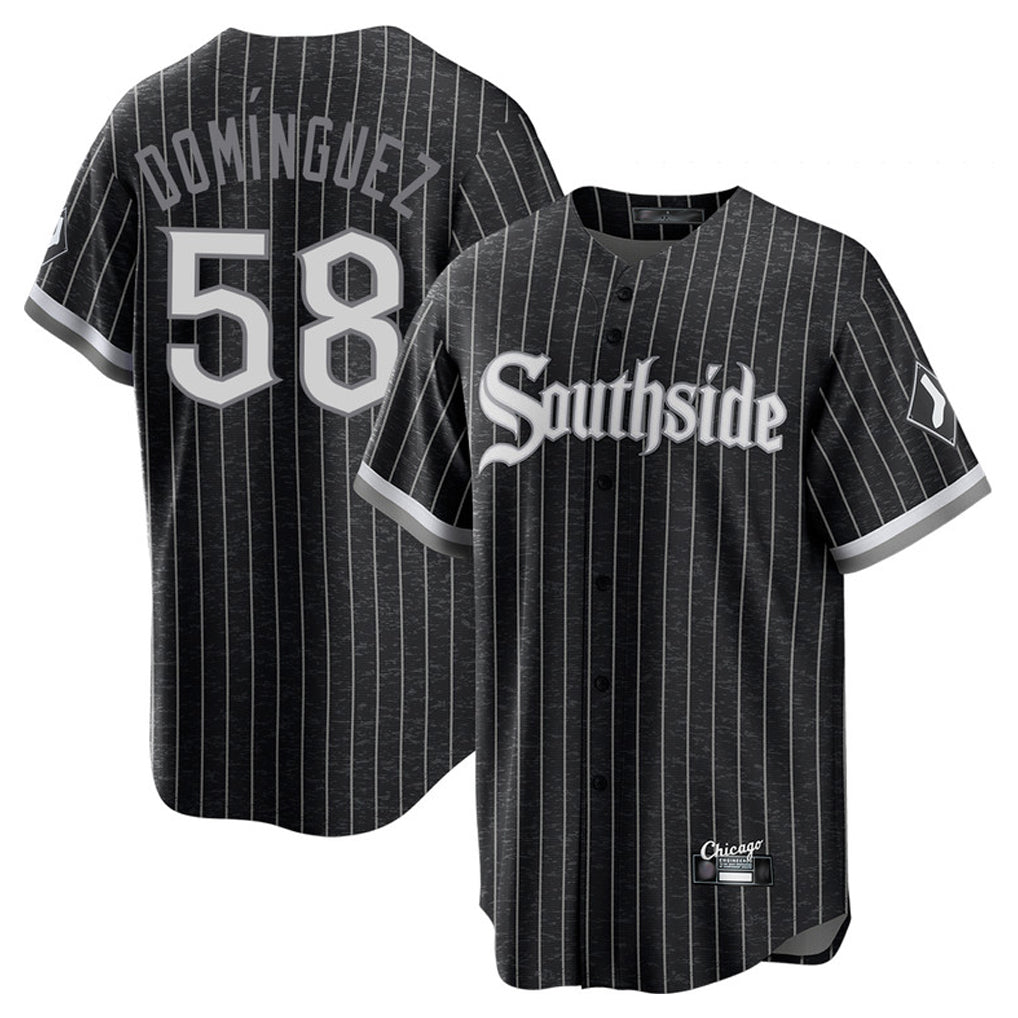 Chicago White Sox #58 Seranthony Dom¨ªnguez Player Black City Connect Home Game Stitched Baseball Jersey