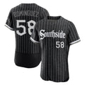 Chicago White Sox #58 Seranthony Dom¨ªnguez Player Black City Connect Limited Elite Home Stitched Baseball Jersey