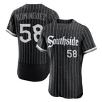 Chicago White Sox #58 Seranthony Dom¨ªnguez Player Black City Connect Limited Elite Home Stitched Baseball Jersey