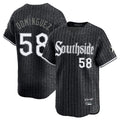 Chicago White Sox #58 Seranthony Dom¨ªnguez Player Black City Connect Limited Home Stitched Baseball Jersey